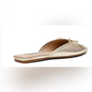 Steven New York Callandra gold bow‎ detail Flat Mules shoes size 9.5 brand new